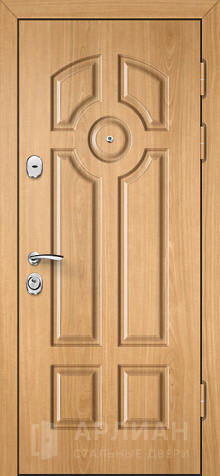 Фото «Железная квартирная дверь с мдф бежевый с тремя петлями №564»