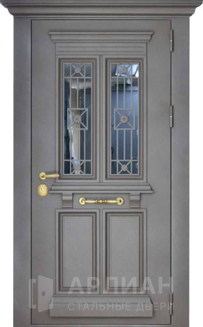 Фото «Одностворчатая дверь серая премиум класса с ковкой №416»
